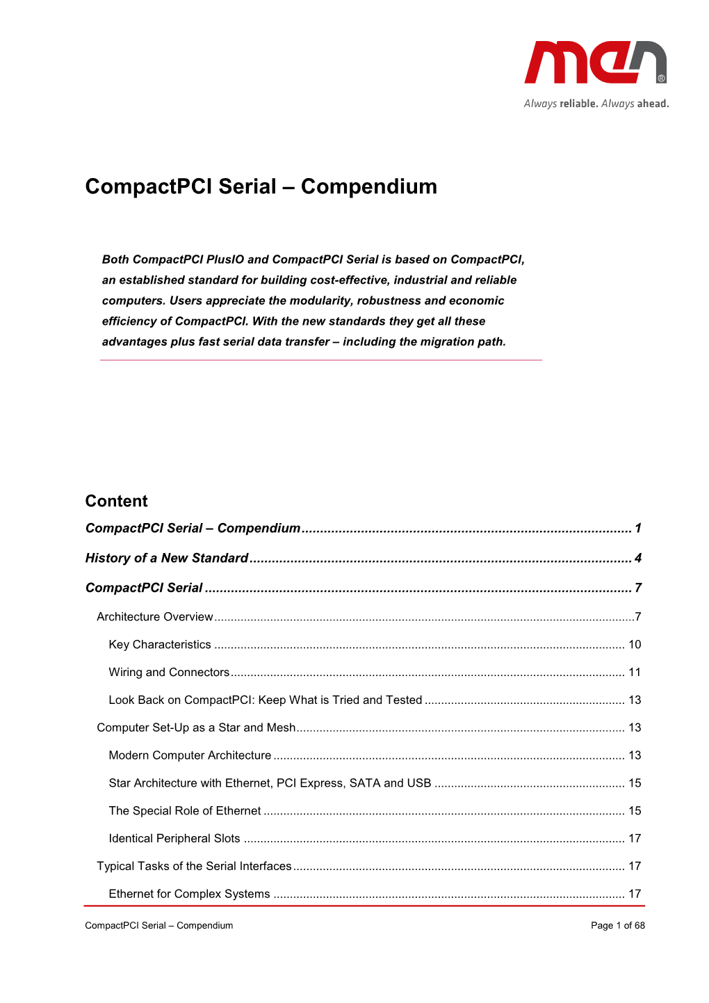 Compactpci Serial – Compendium