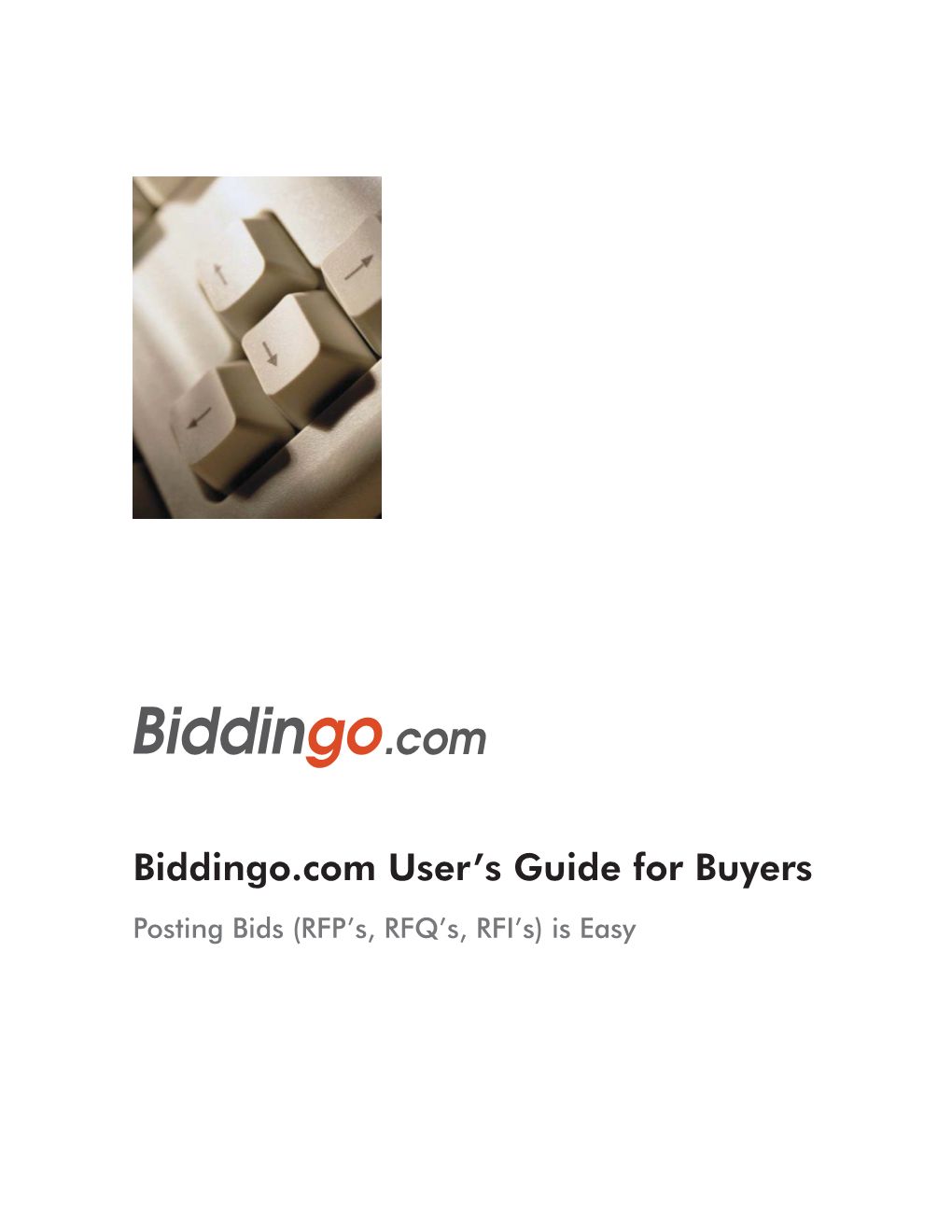 Biddingo.Com User's Guide for Buyers