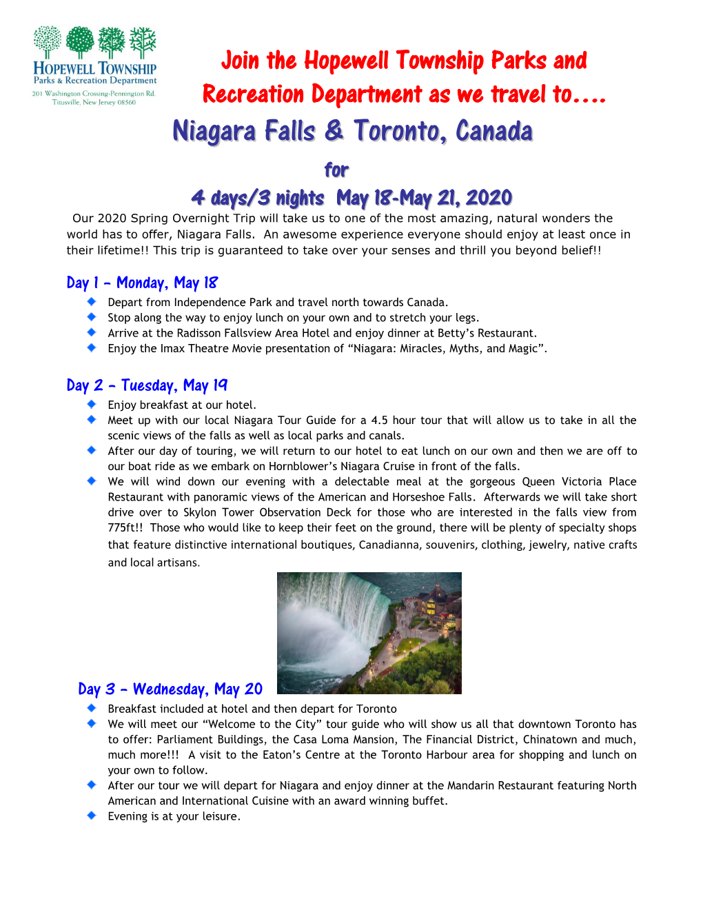 Niagara Falls & Toronto, Canada