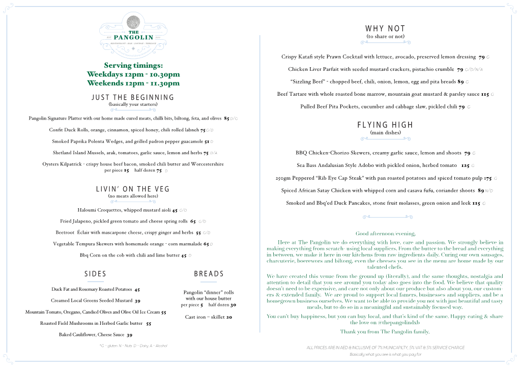 Highlands Menu.Pdf