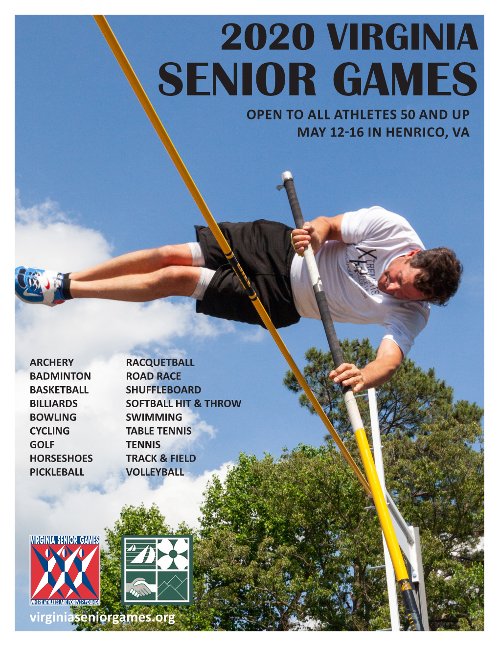 Senior Games Open to All Athletes 50 and up May 12-16 in Henrico, Va