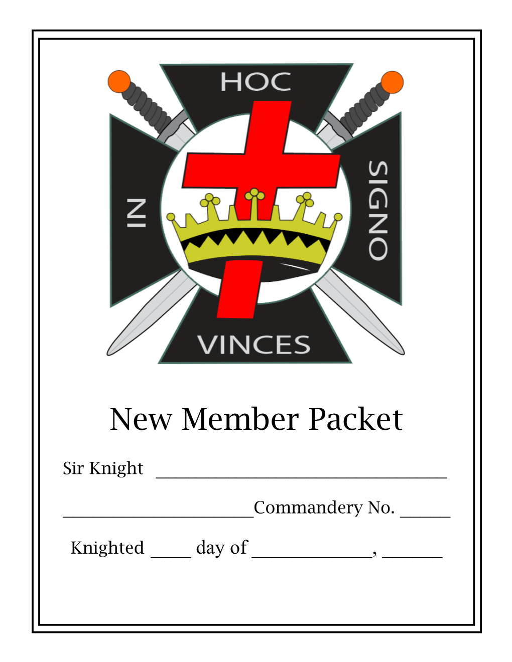 New Member Packet