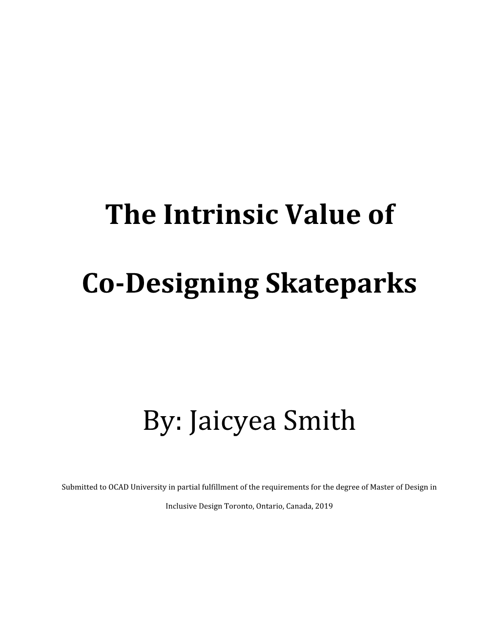 The Instrinsic Value of Co-Designing Skateparks