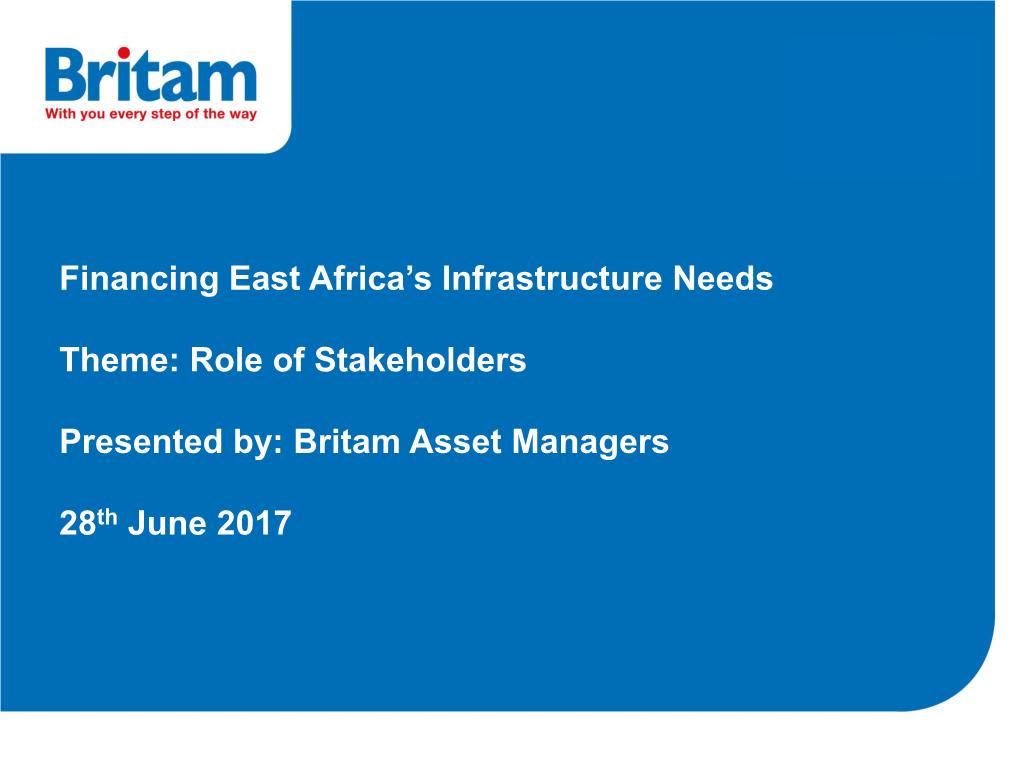 Financing East Africa's Infrastructure Needs Theme