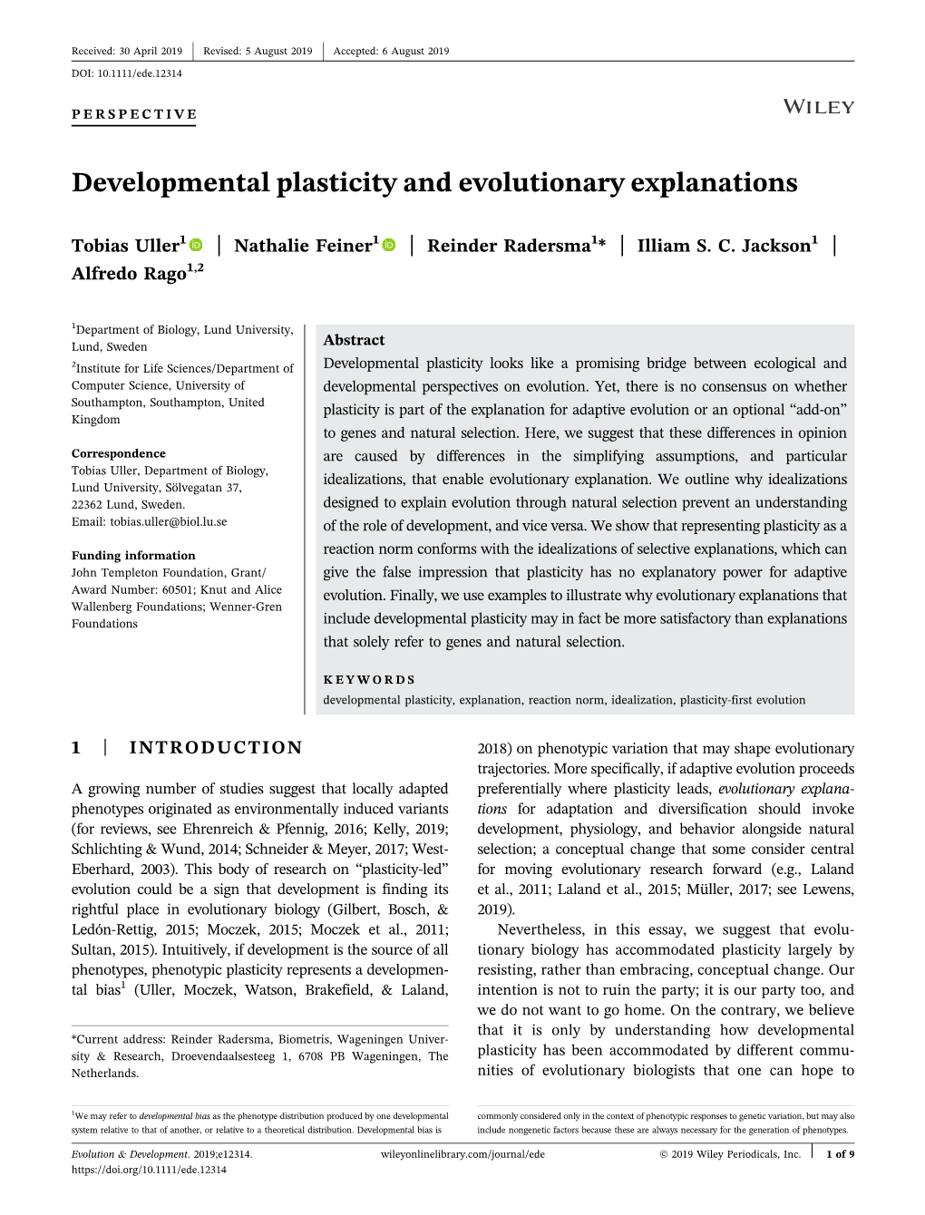 Evolution & Development