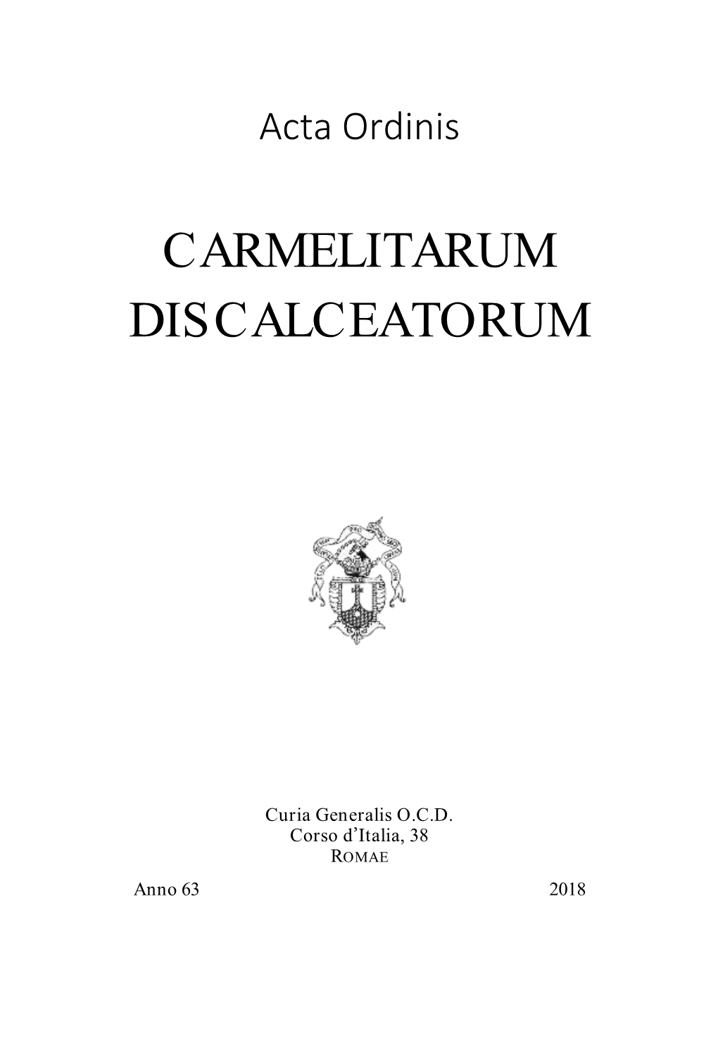 Carmelitarum Discalceatorum