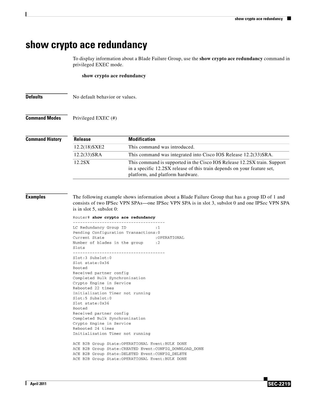 Show Crypto Ace Redundancy Show Crypto Ace Redundancy