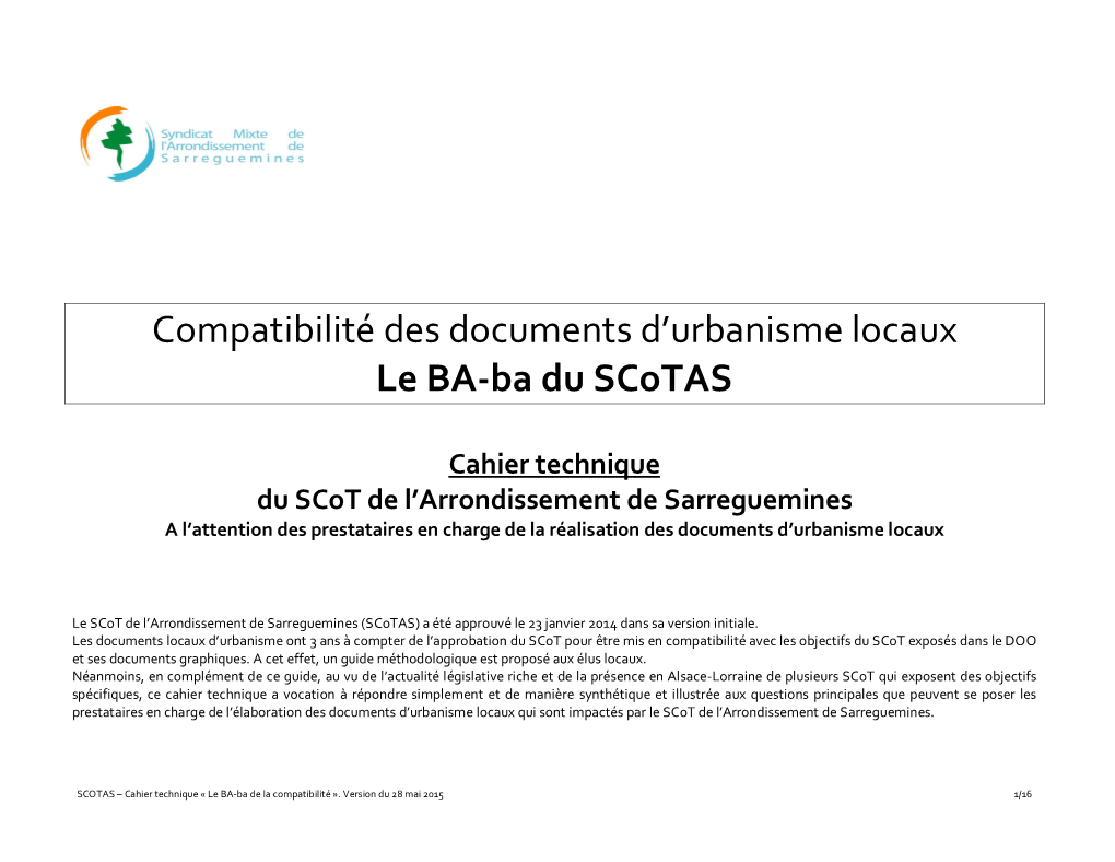 Compatibilité Des Documents D'urbanisme Locaux Le BA-Ba Du