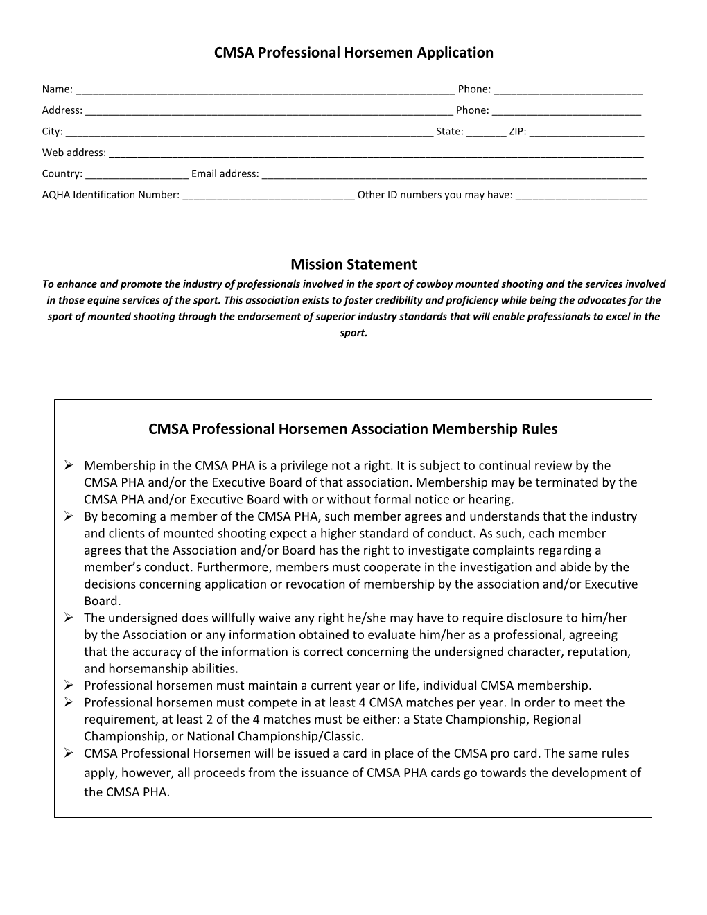 Cmsa-Pha-Application