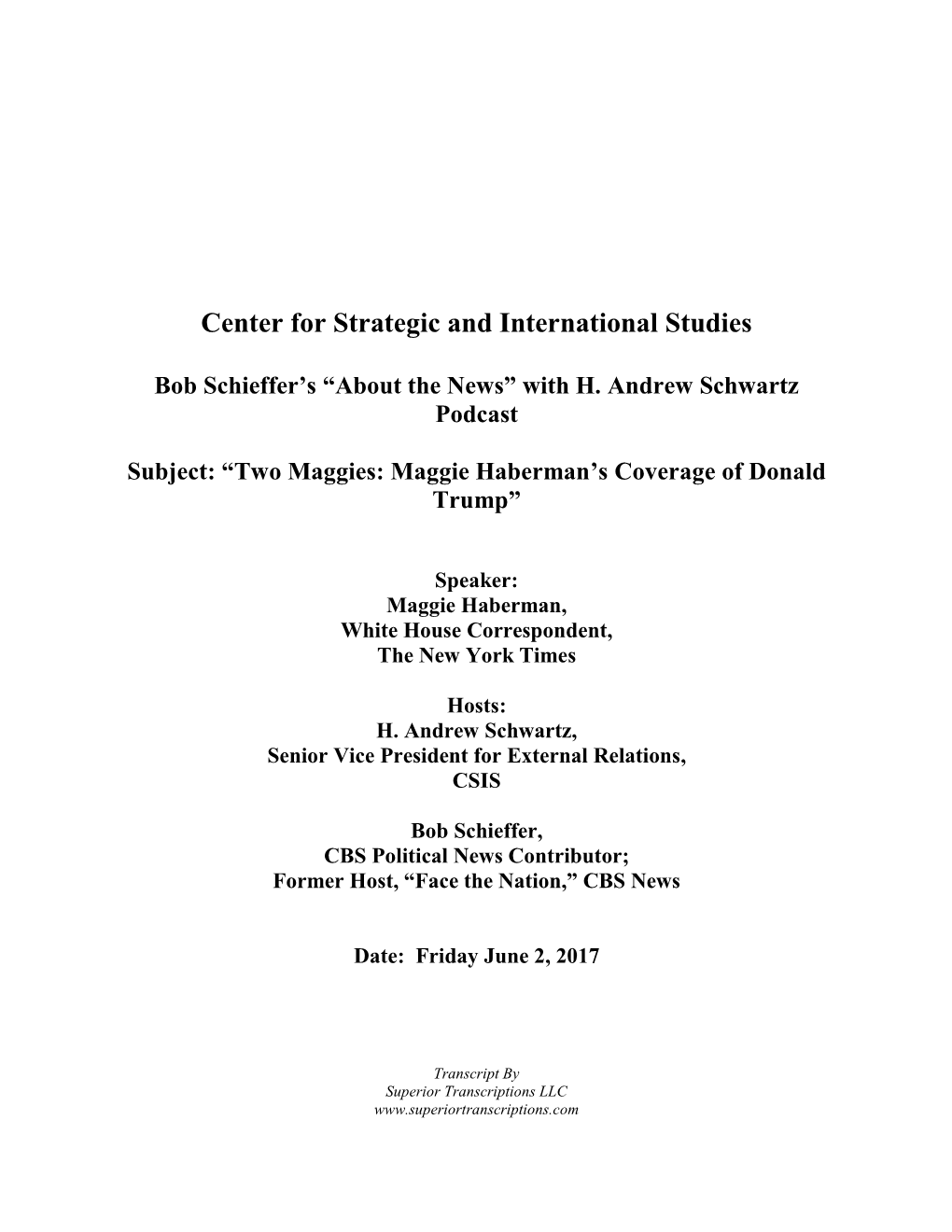 Center for Strategic and International Studies