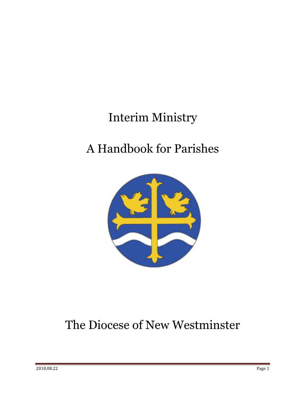 Interim Ministry a Handbook for Parishes the Diocese of New