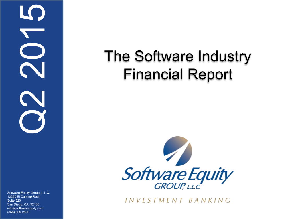 The Software Industry Financial Report