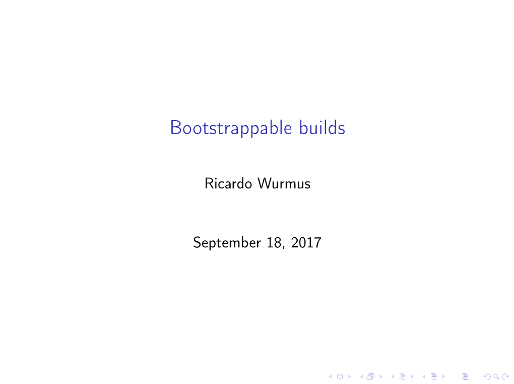 Bootstrappable Builds