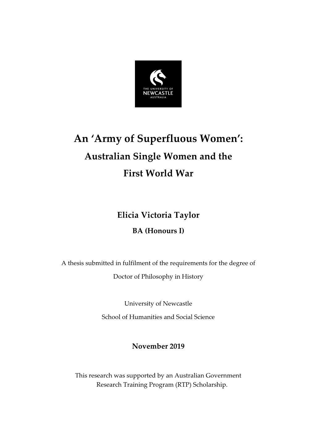 'Army of Superfluous Women'