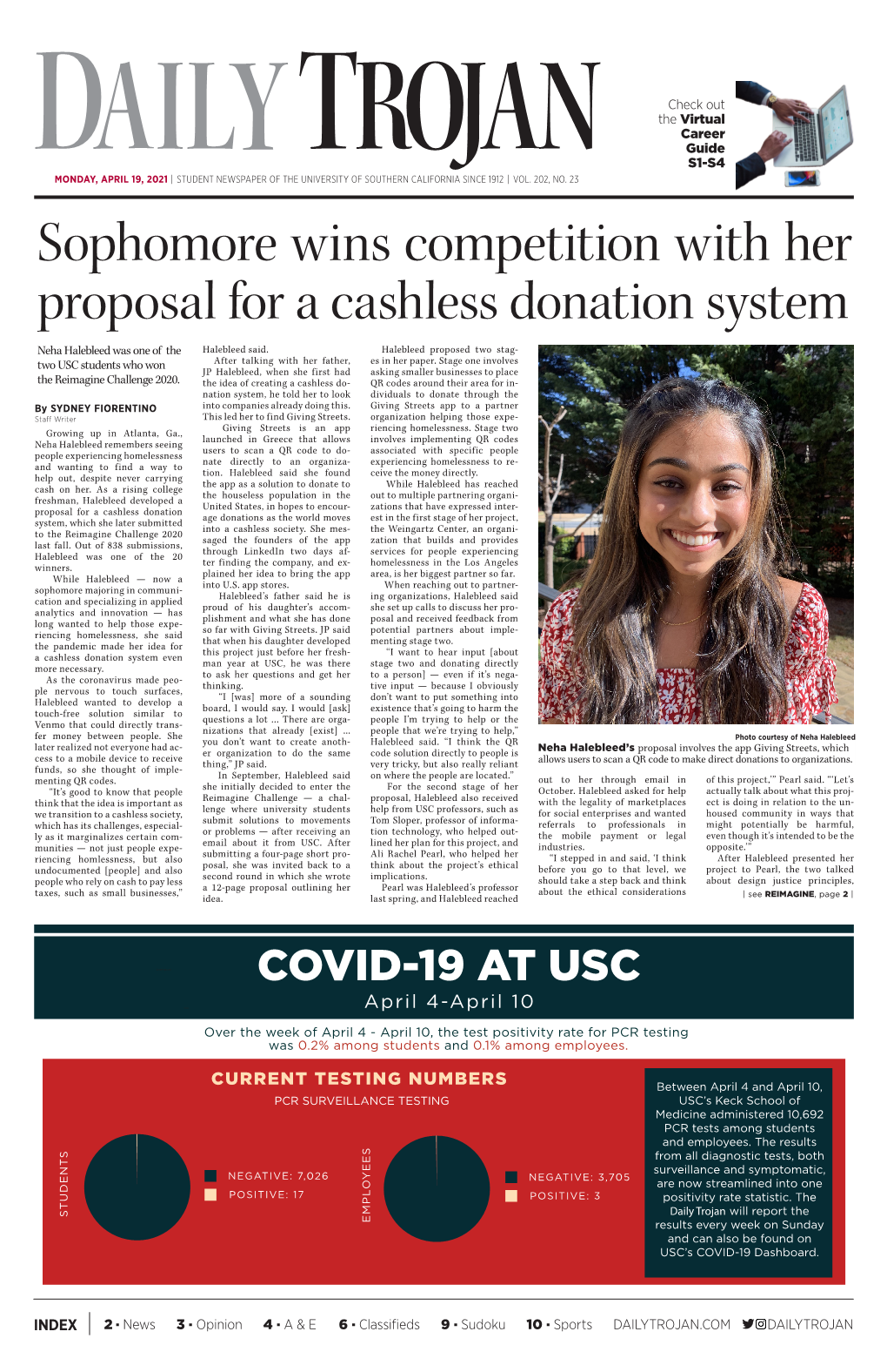 Sophomore Wins Competition with Her Proposal for a Cashless Donation System