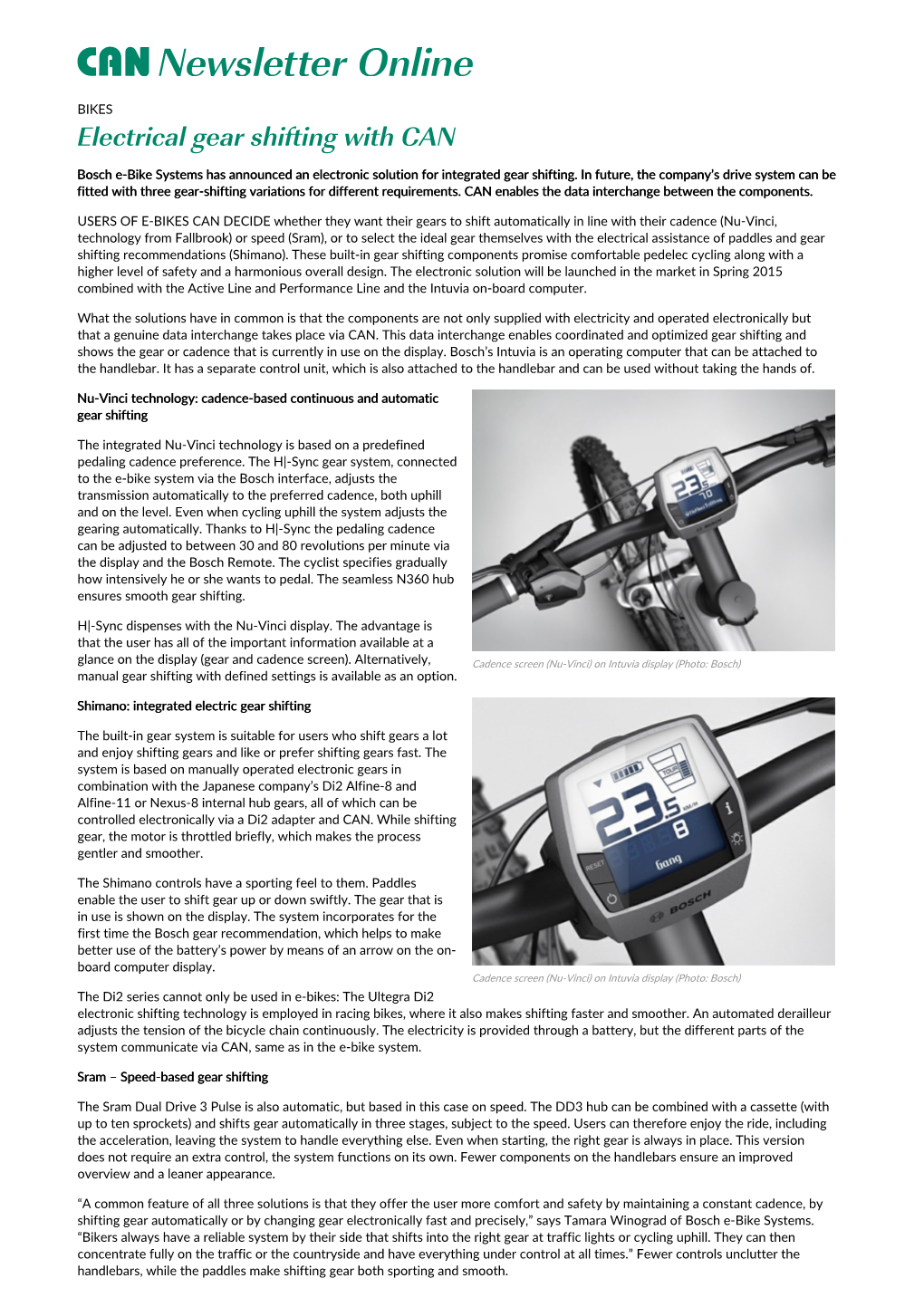 Electrical Gear Shifting with CAN