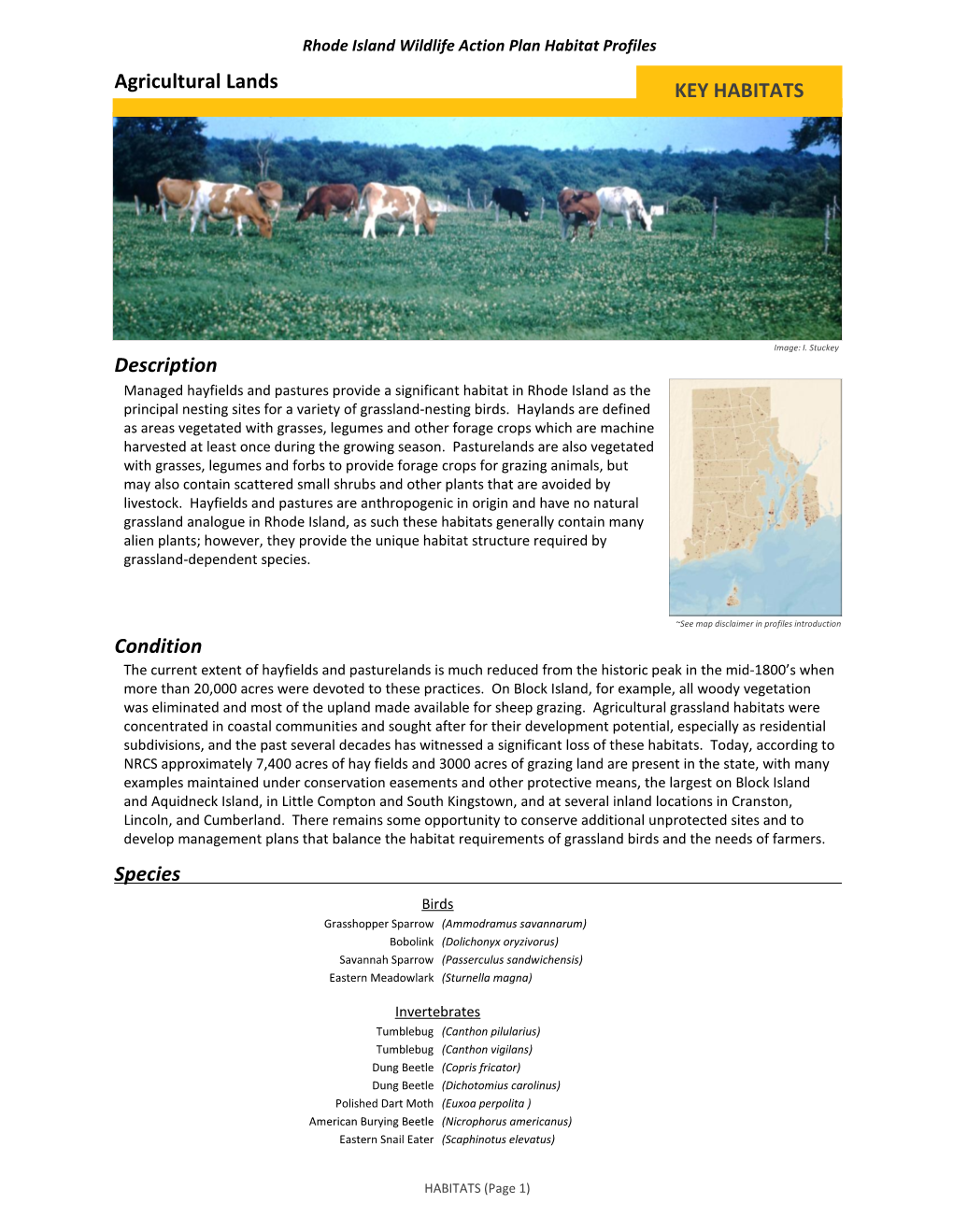 Key Habitat Profiles