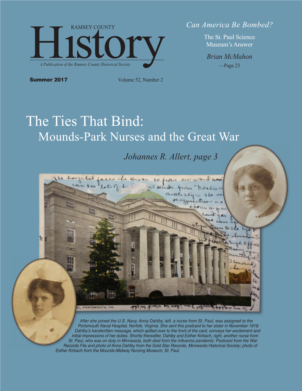 The Ties That Bind: Mounds-Park Nurses and the Great War Johannes R