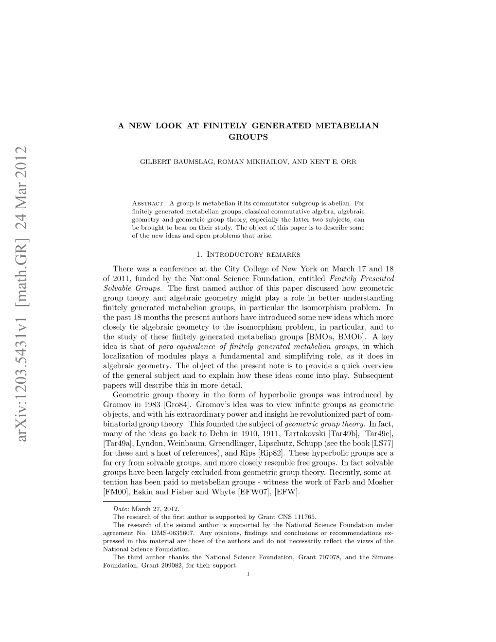 A New Look at Finitely Generated Metabelian Groups 3