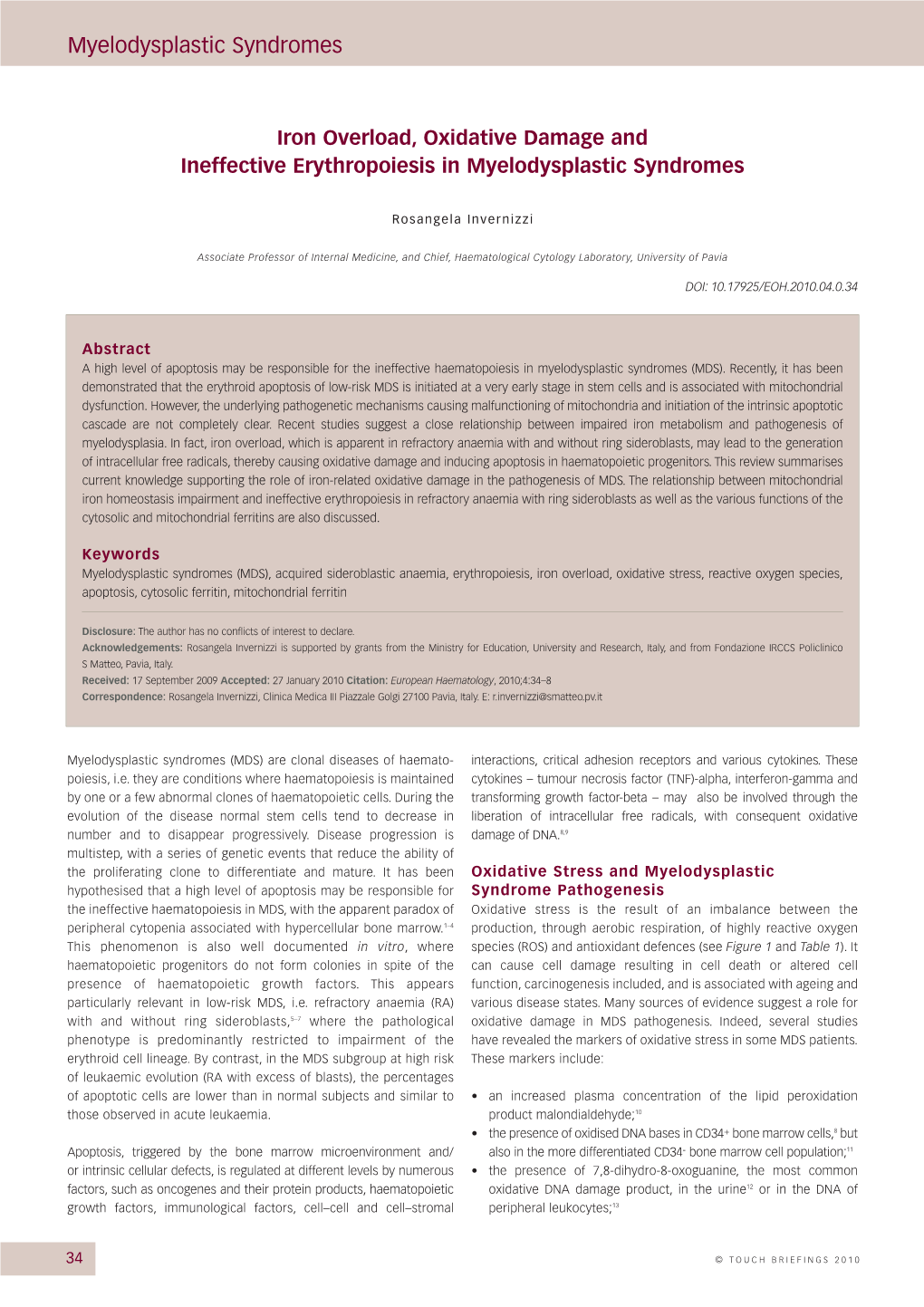 Myelodysplastic Syndromes