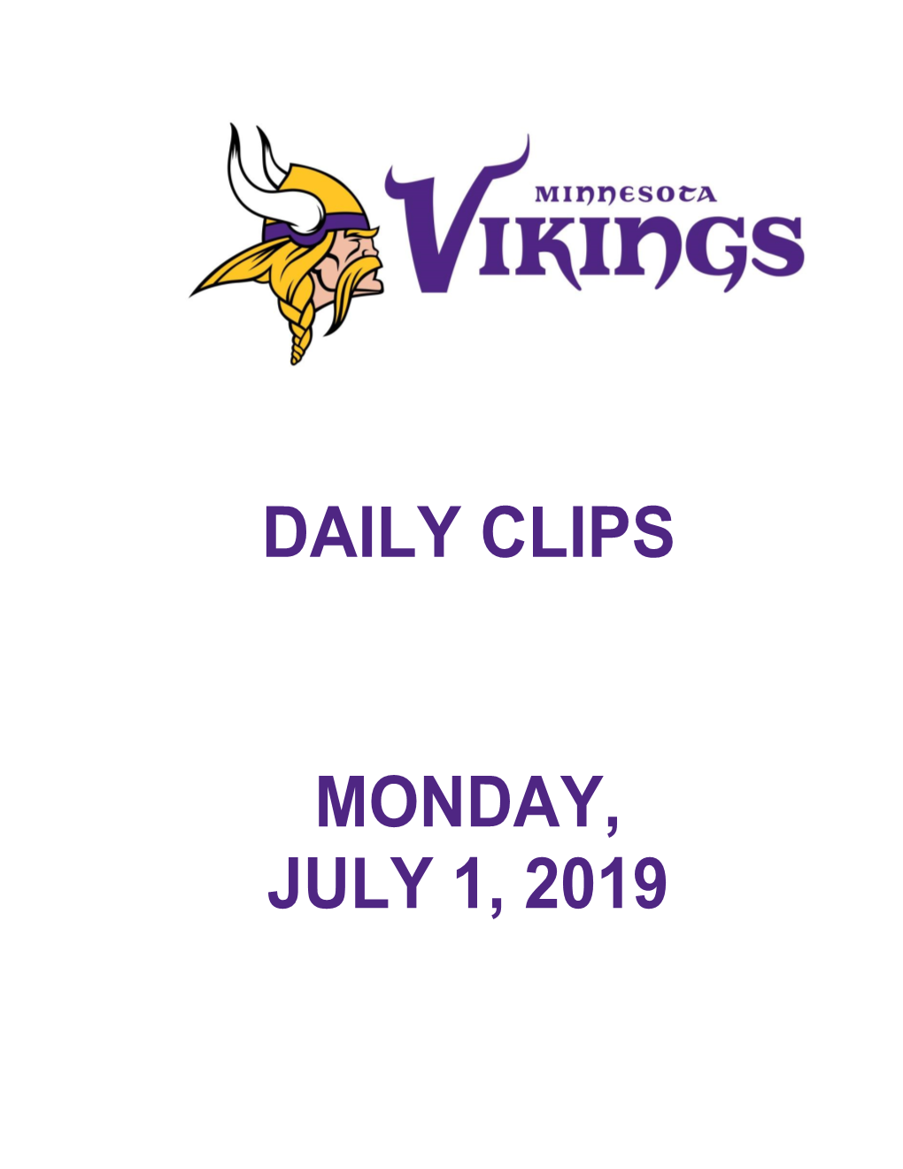 Daily Clips Monday, July 1, 2019