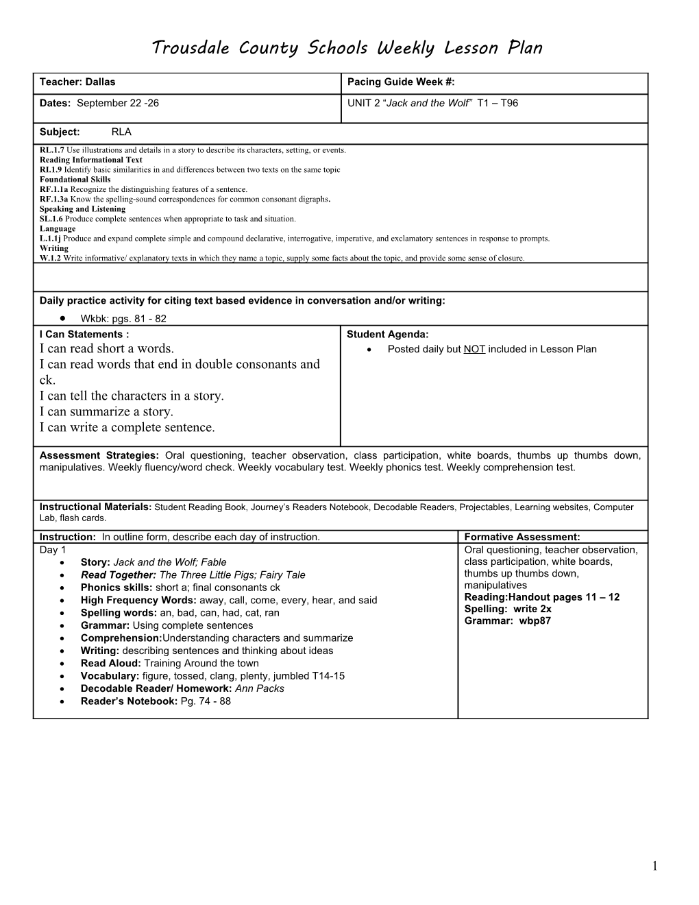 Lesson Plan Template s45