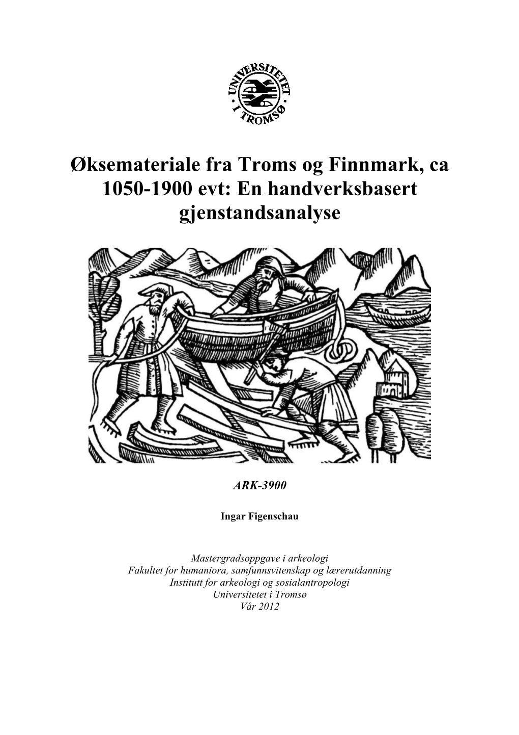 Øksemateriale Fra Troms Og Finnmark, Ca 1050-1900 Evt: En Handverksbasert Gjenstandsanalyse