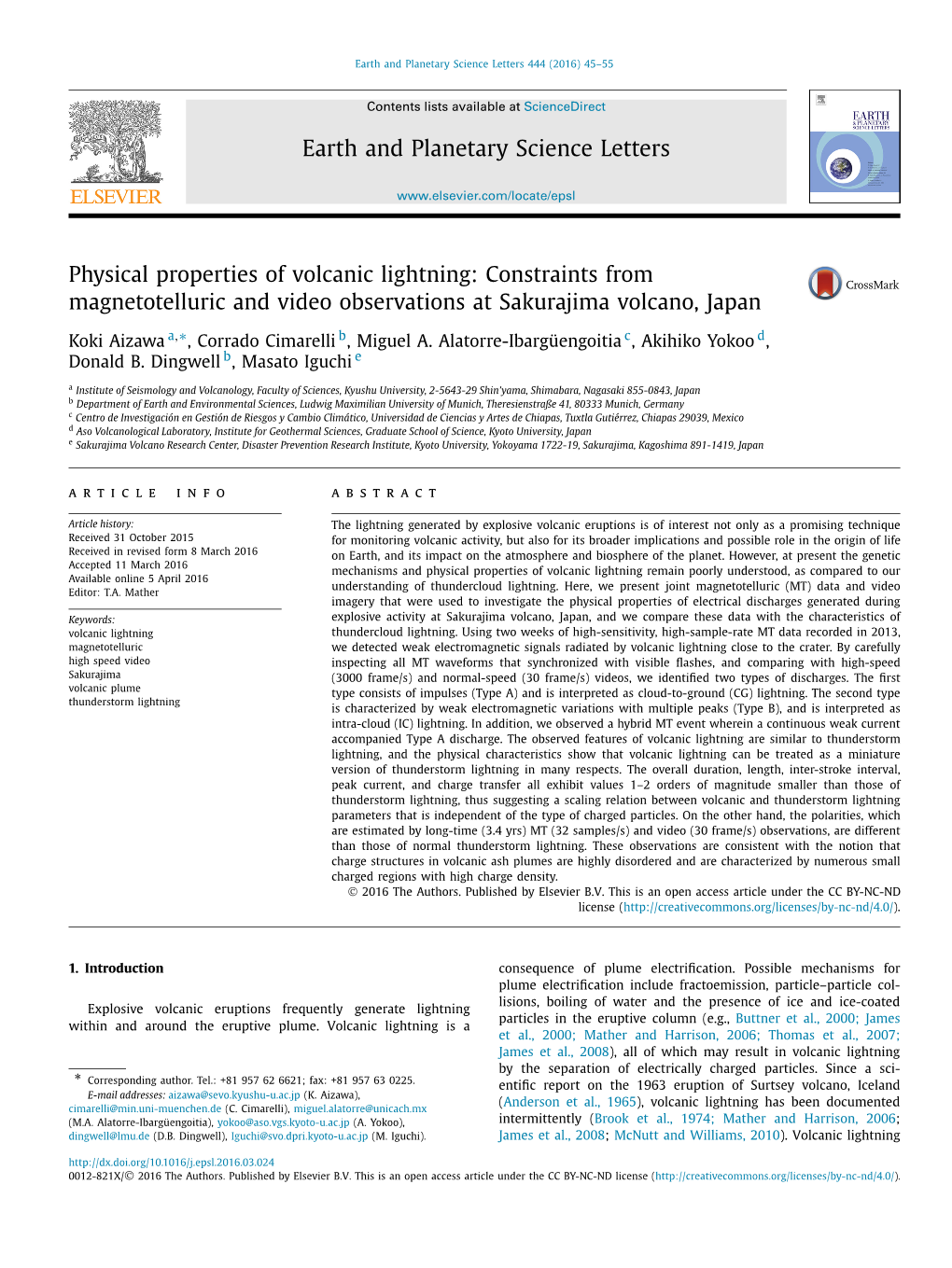 Physical Properties of Volcanic Lightning