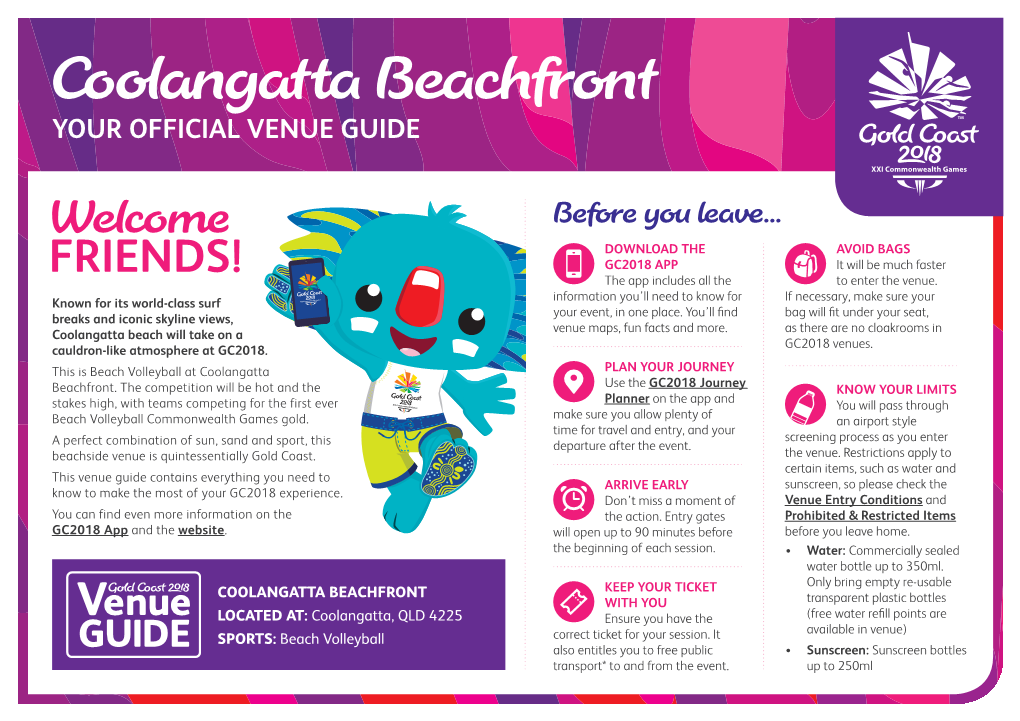 Coolangatta Beachfront YOUR OFFICIAL VENUE GUIDE