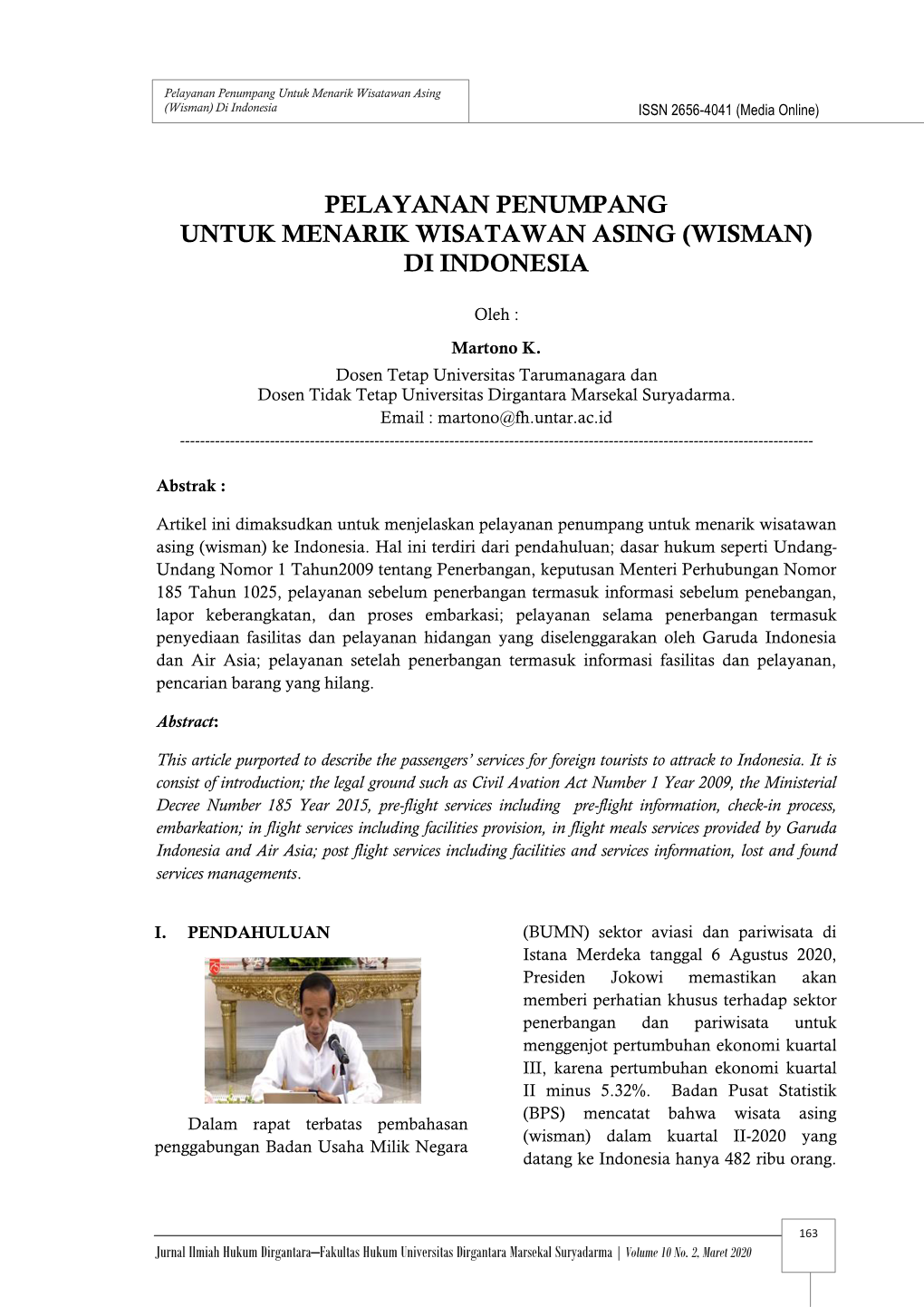 Pelayanan Penumpang Untuk Menarik Wisatawan Asing (Wisman) Di Indonesia