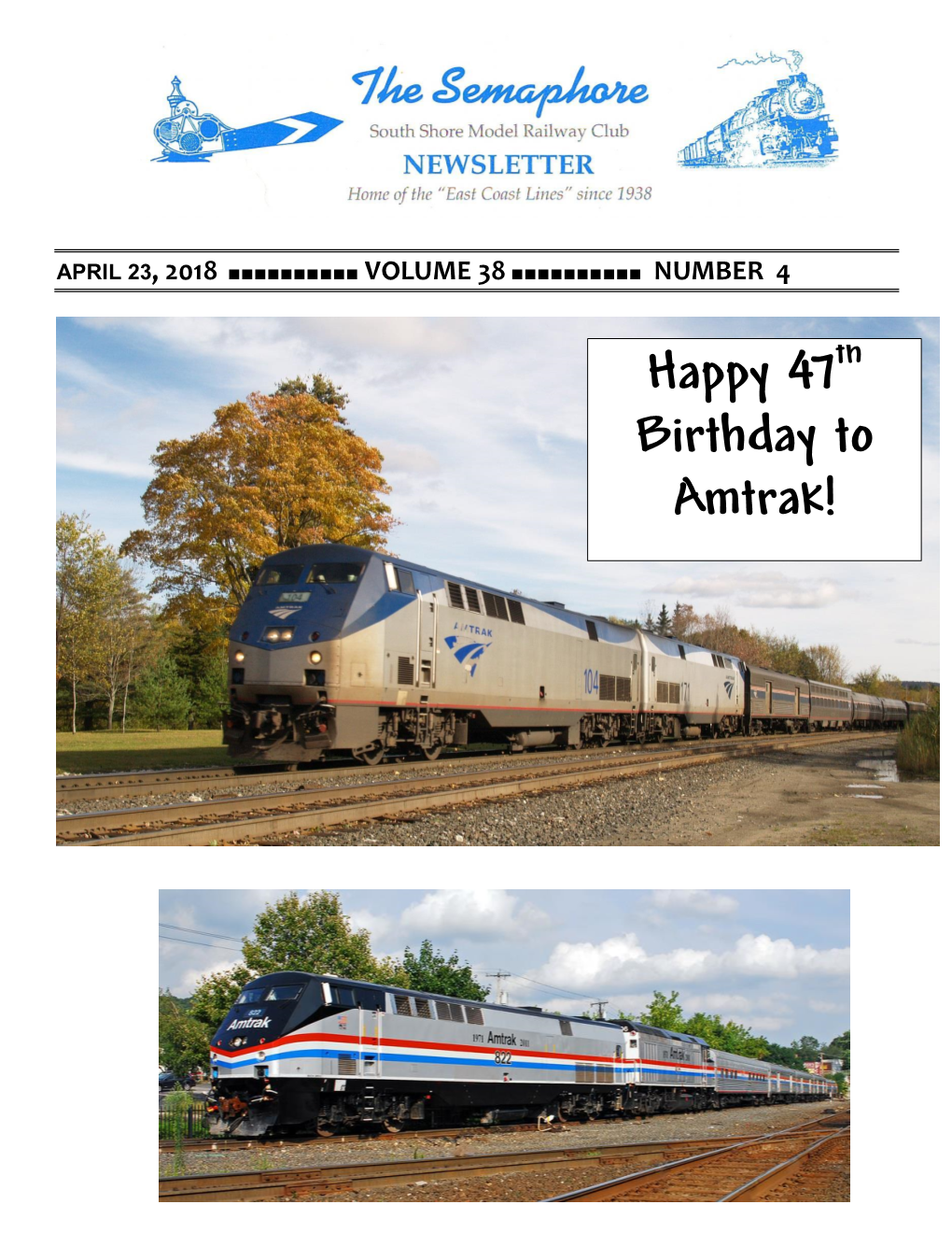 Happy 47 Birthday to Amtrak!