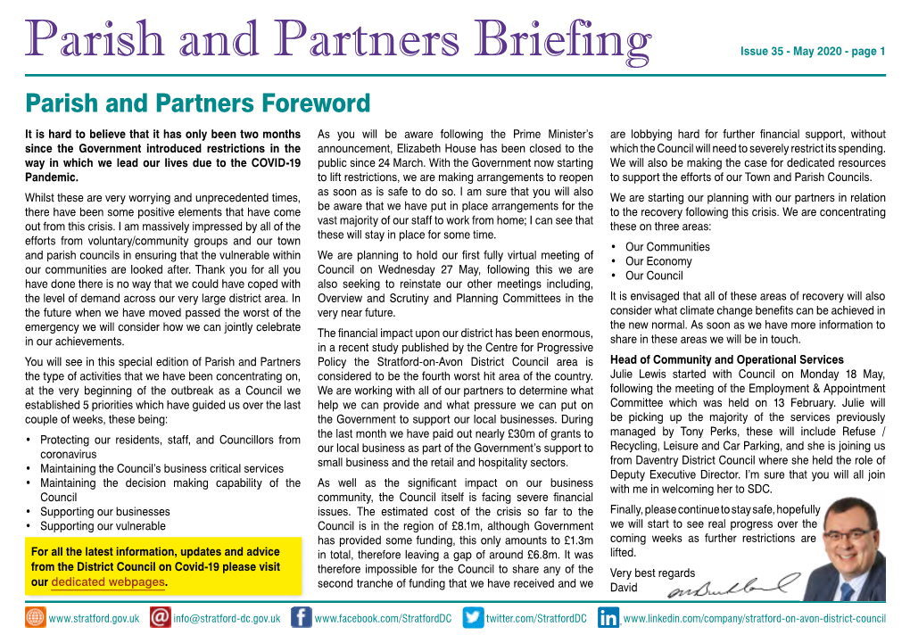 Parish and Partners Foreword