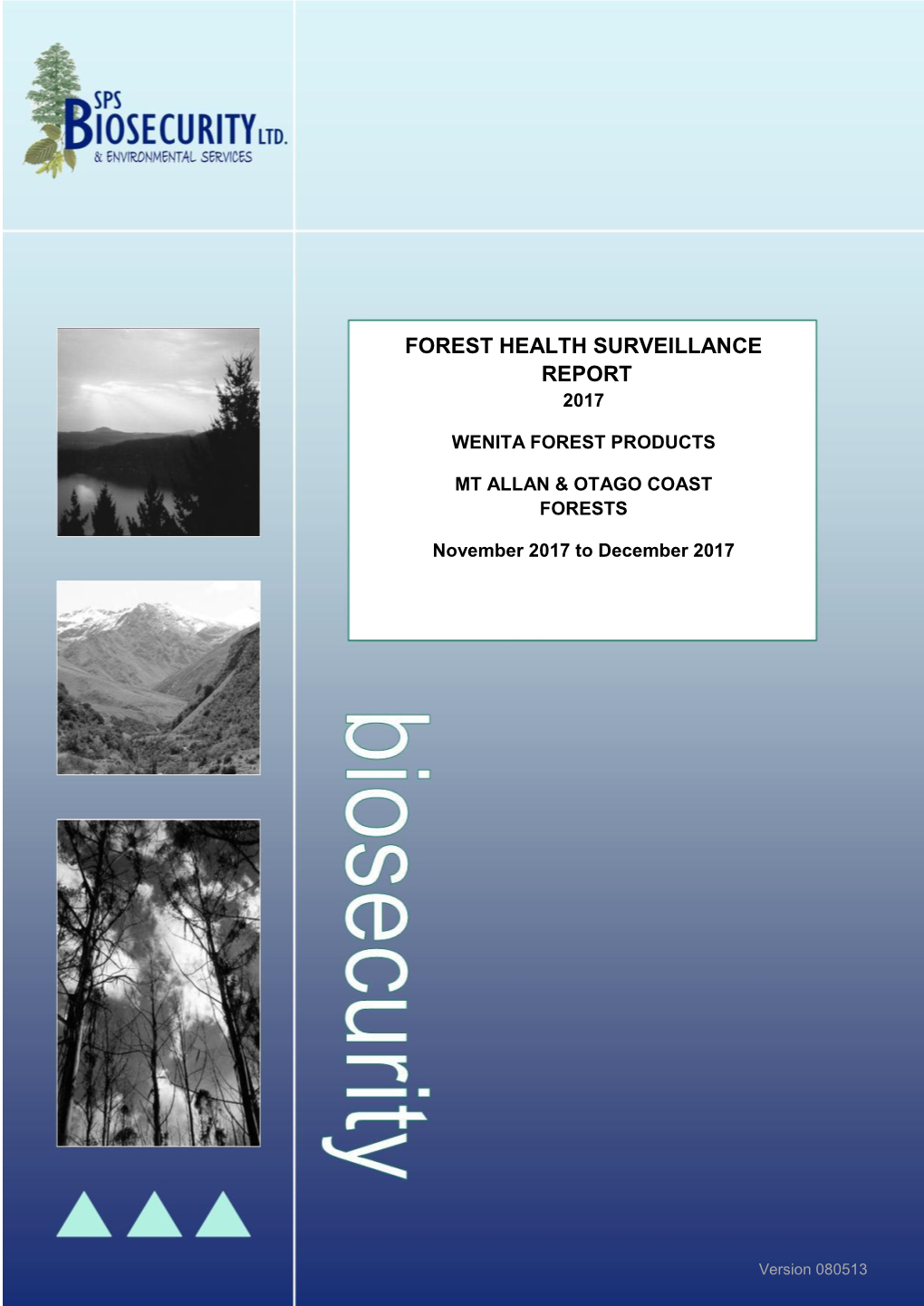 Forest Health Surveillance Report 2017