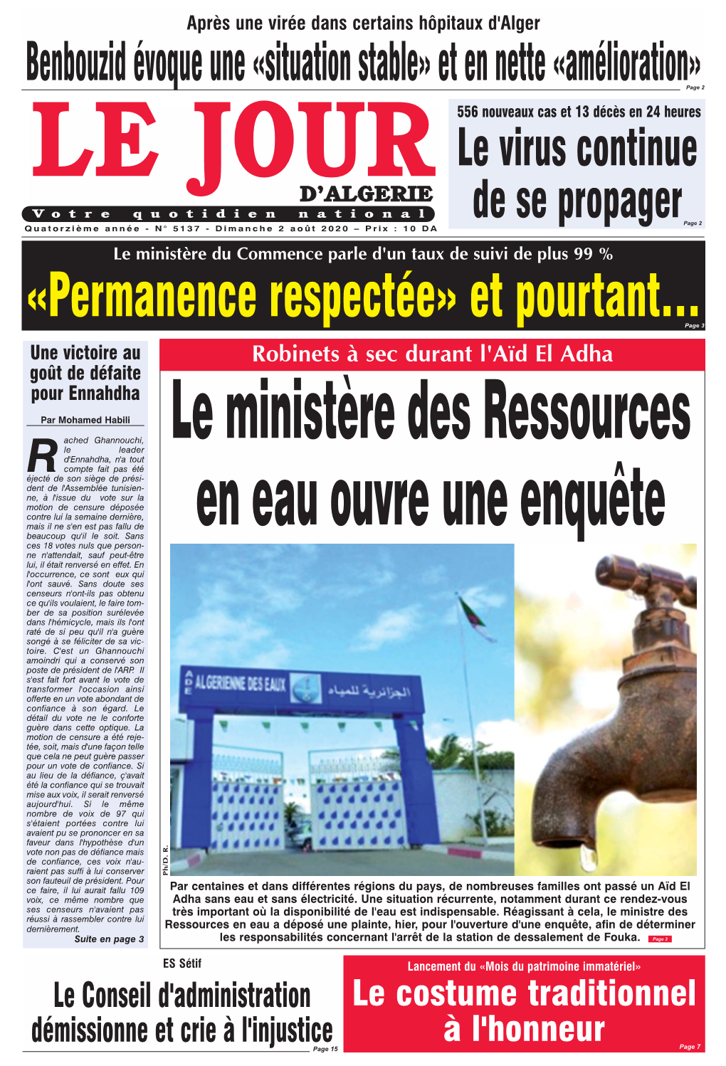 Benbouzid Évoque Une «Situation Stable» Et En Nette «Amélioration»