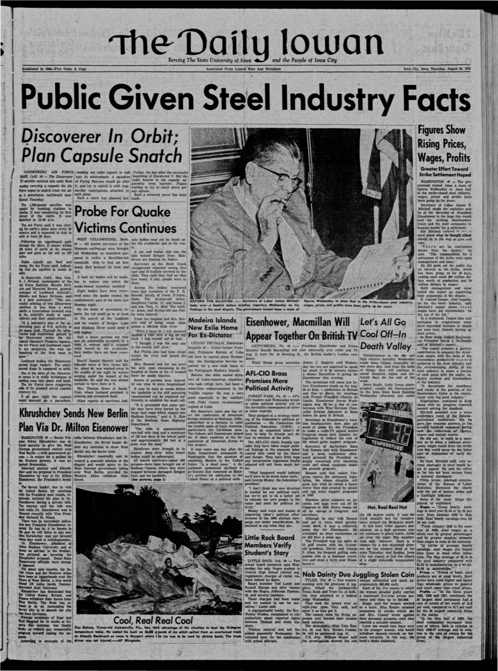 Daily Iowan (Iowa City, Iowa), 1959-08-20