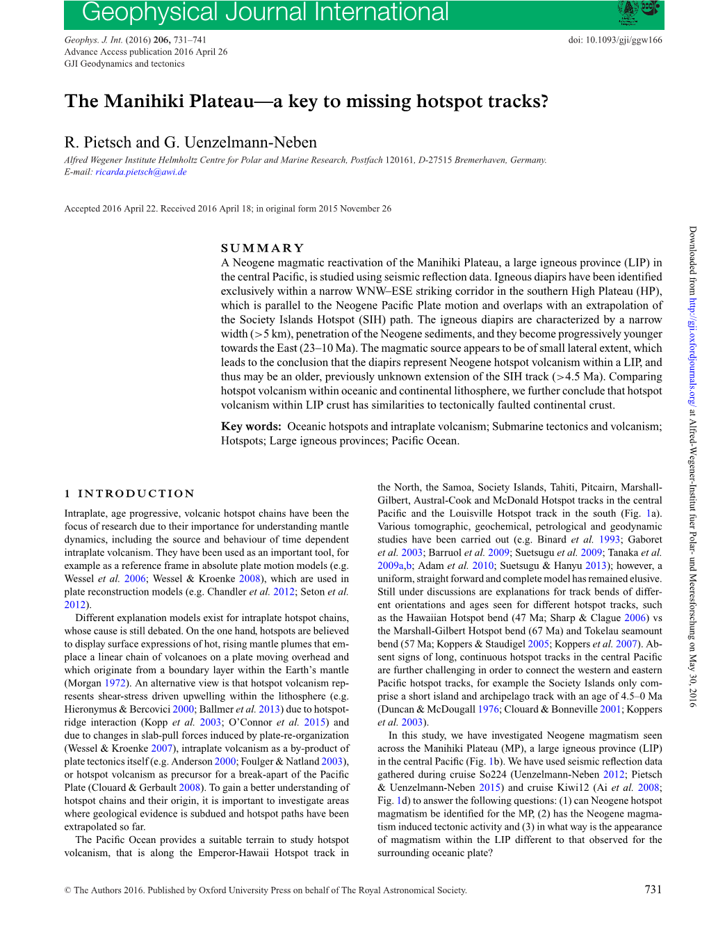 Geophysical Journal International