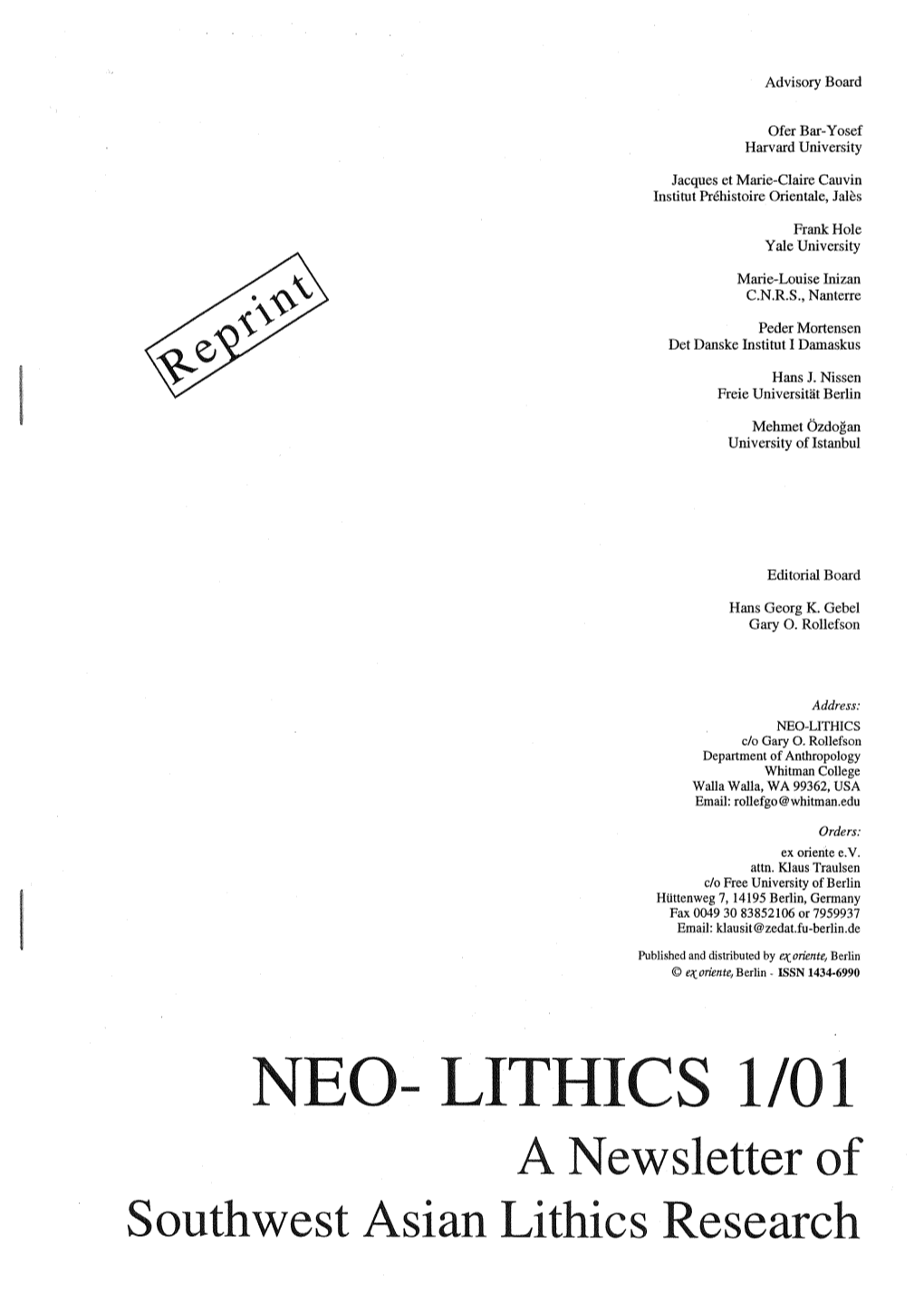 NEO-LITHICS 2001 1.Pdf