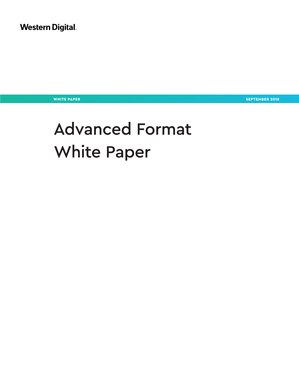 Advanced Format White Paper WHITE PAPER