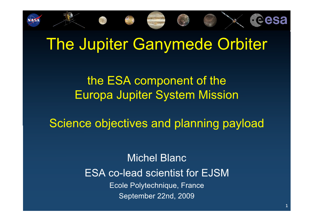 The Jupiter Ganymede Orbiter