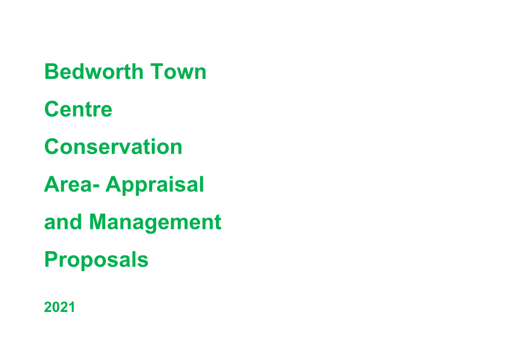 Download Bedworth Conservation Area Appraisal and Management