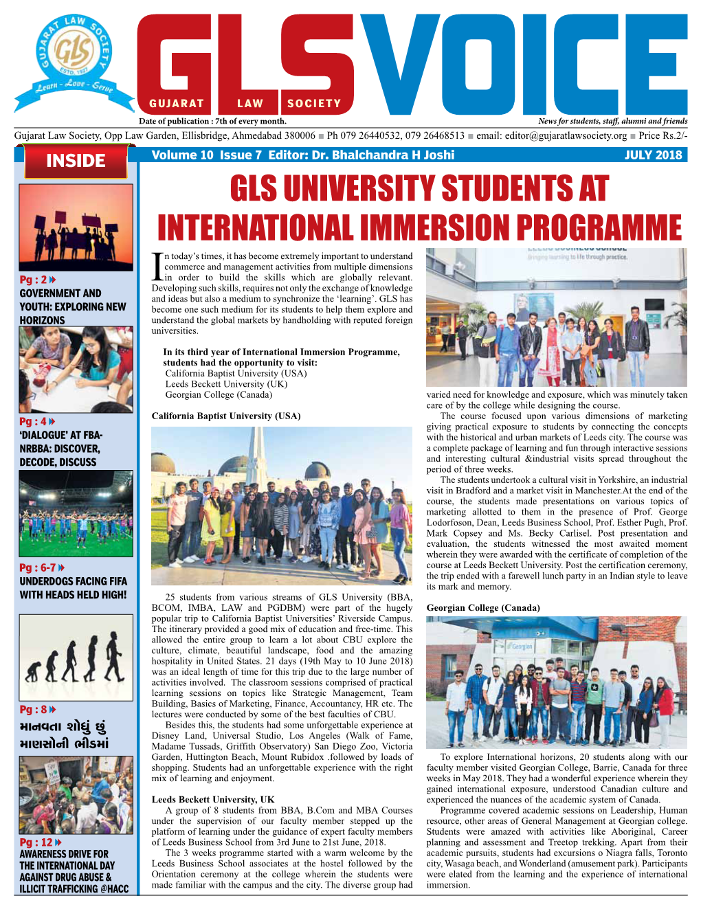 Gls University Students at International Immersion