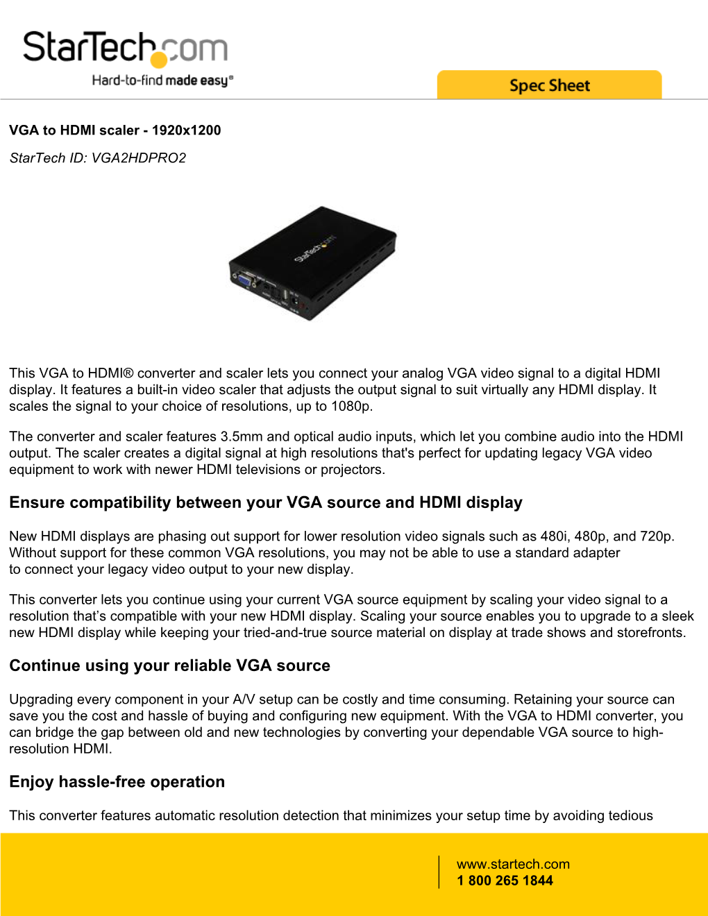 Ensure Compatibility Between Your VGA Source and HDMI Display