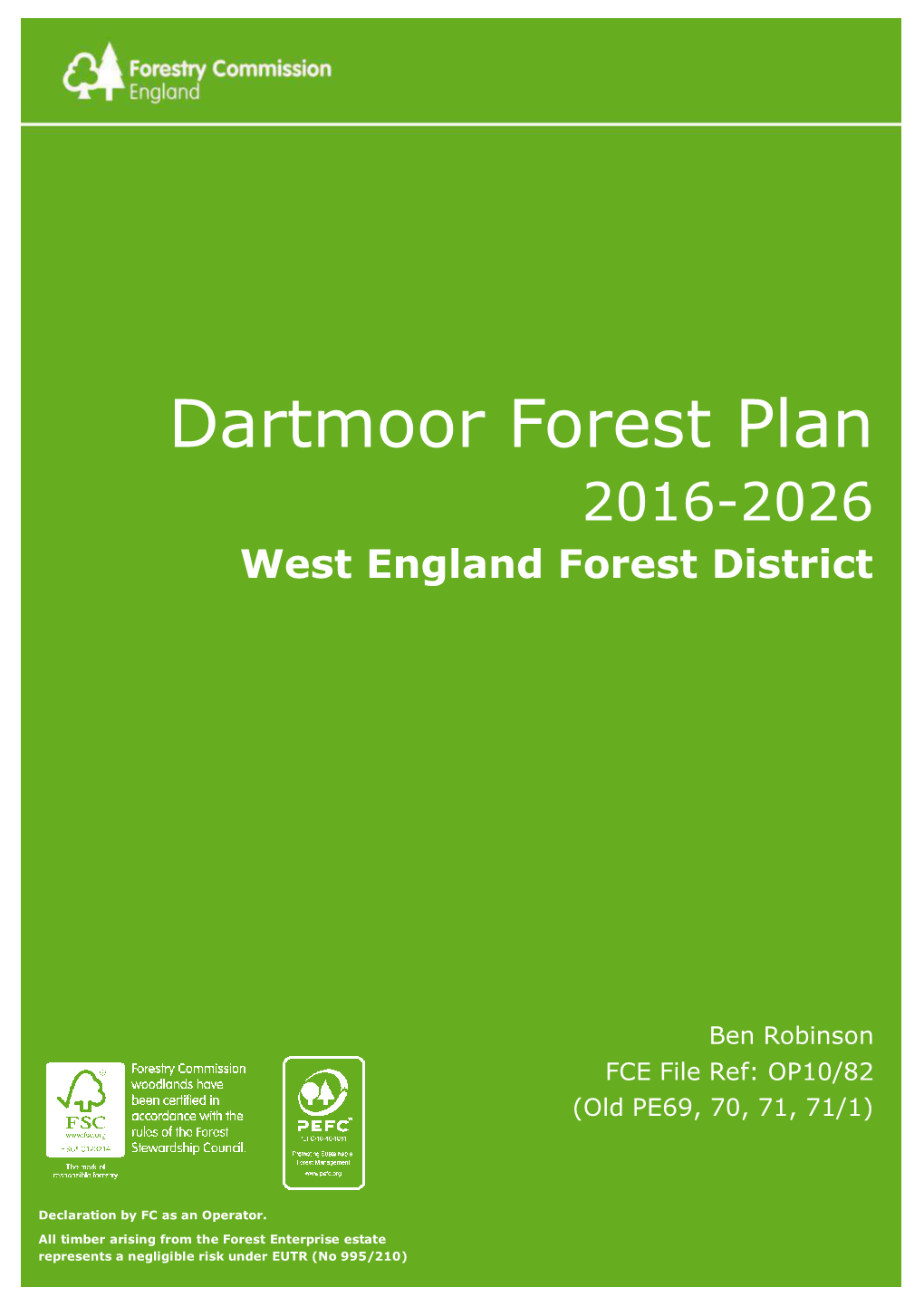 Dartmoor Forest Plan 2016 - 2026 Page 1
