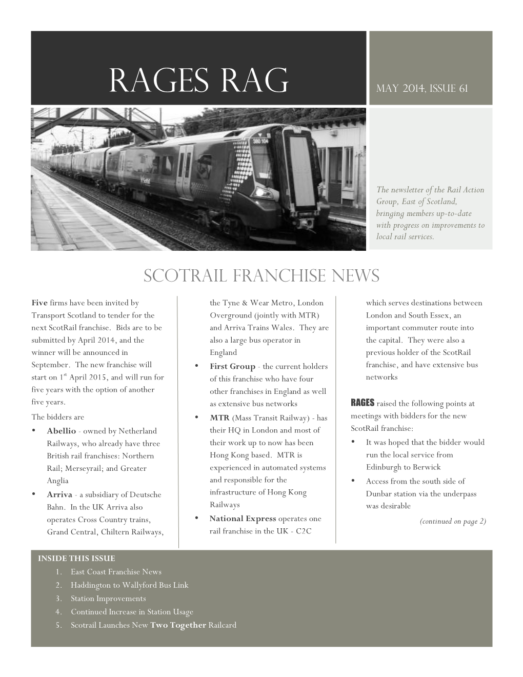 RAGES RAG May 2014, Issue 61