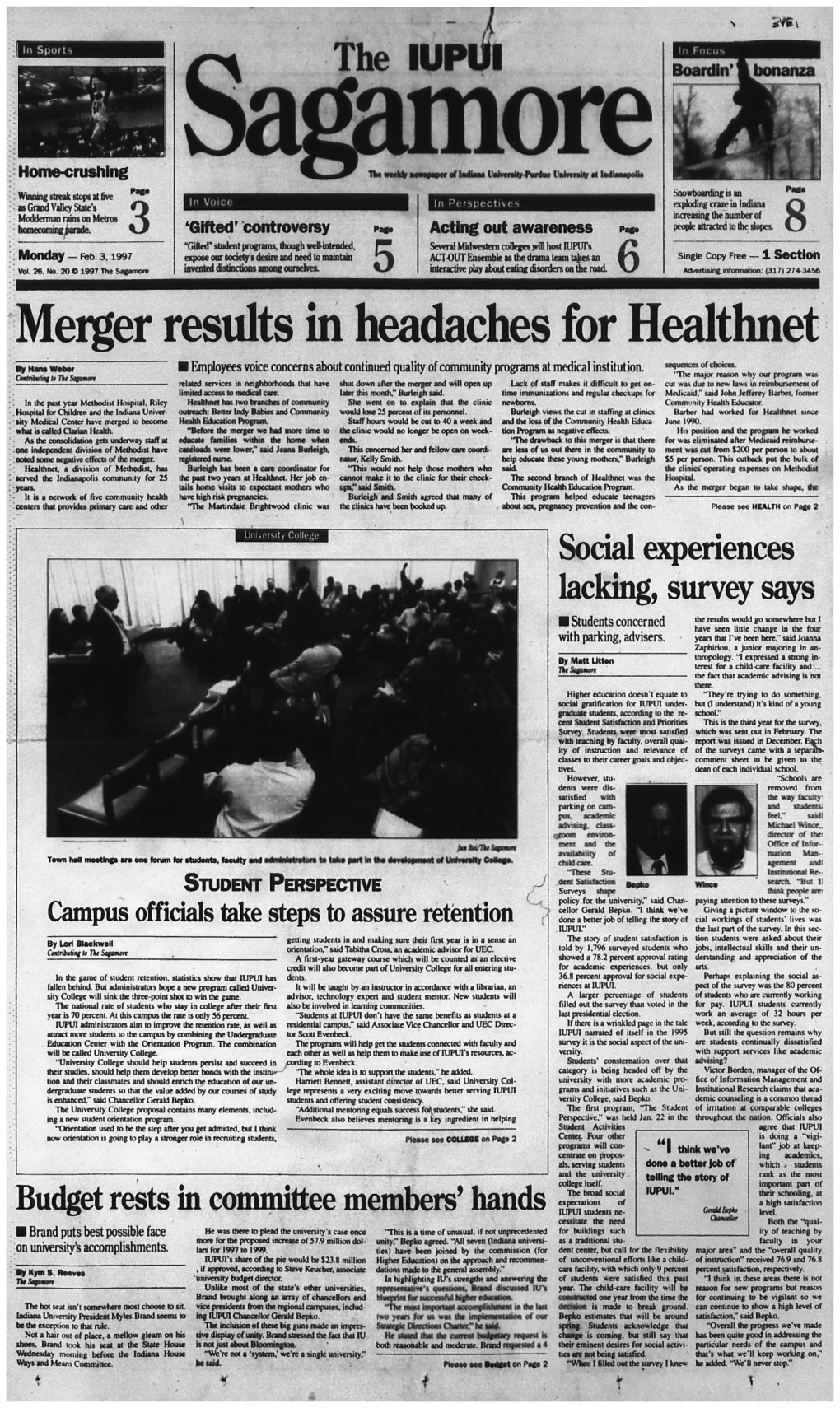 Merger Results in Headaches for Healthnet T ■ Employees Voice Concerns About Continued Quality of Community Programs at Medical Institution