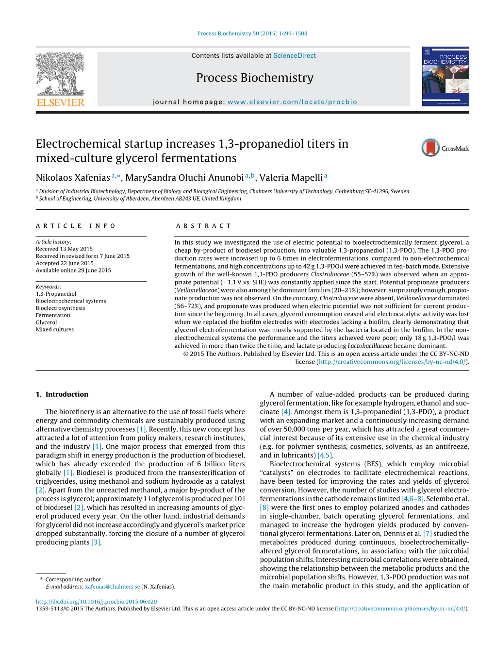 Process Biochemistry 50 (2015) 1499–1508