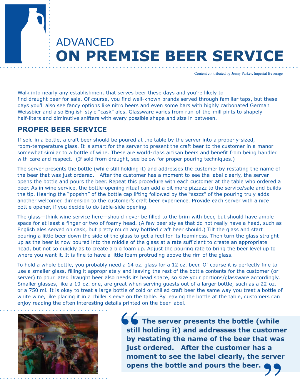 On Premise Beer Service