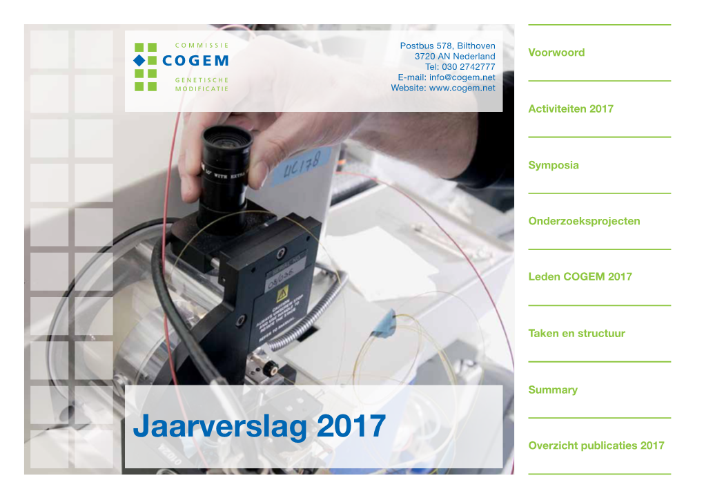 COGEM Jaarverslag 2017