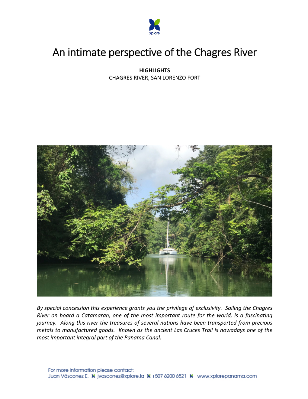 An Intimate Perspective of the Chagres River