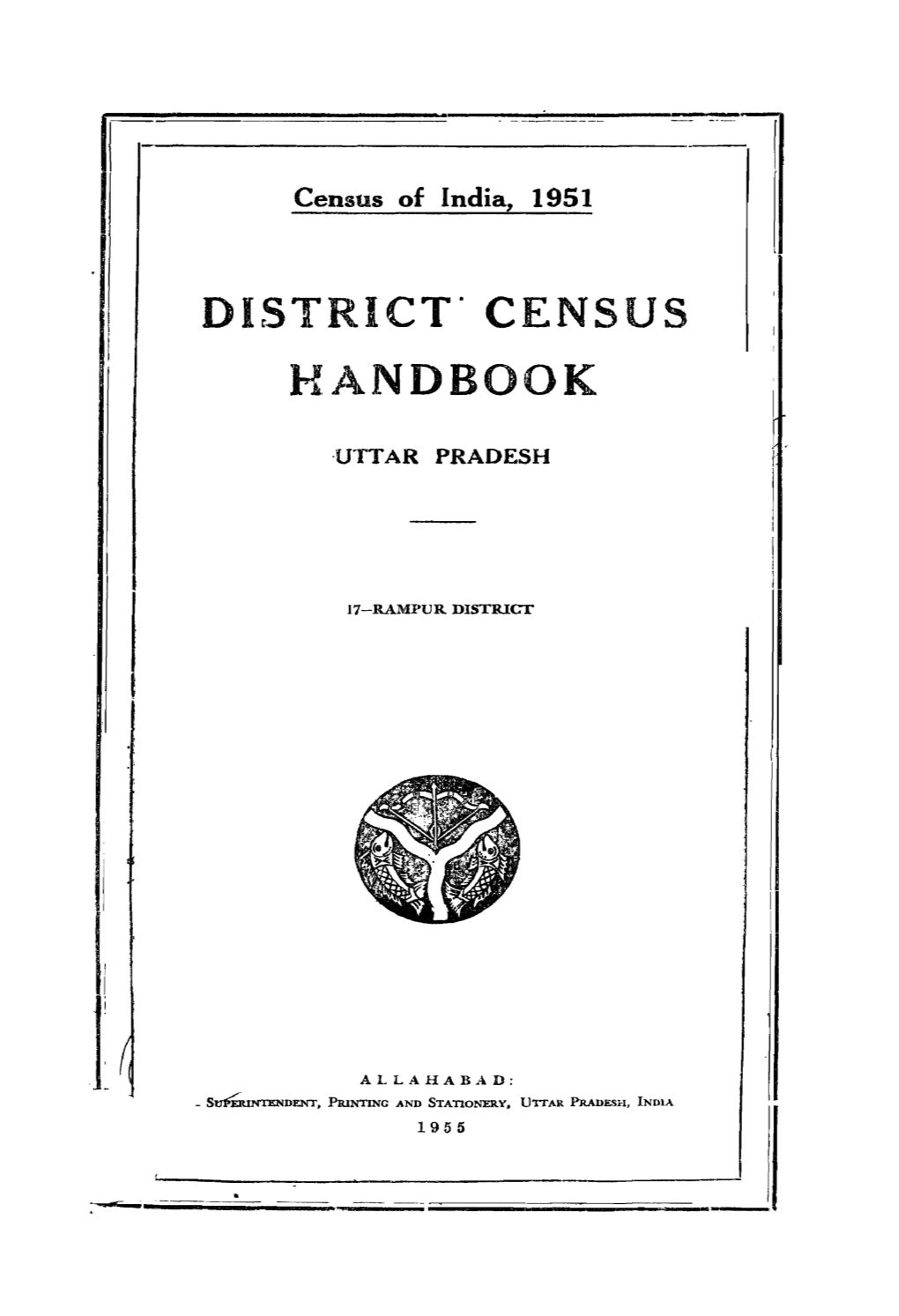 District Census Handbook, 17-Rampur, Uttar Pradesh